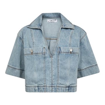 Haute L' Amitié - Drew Denim Top - Bleached Denim
